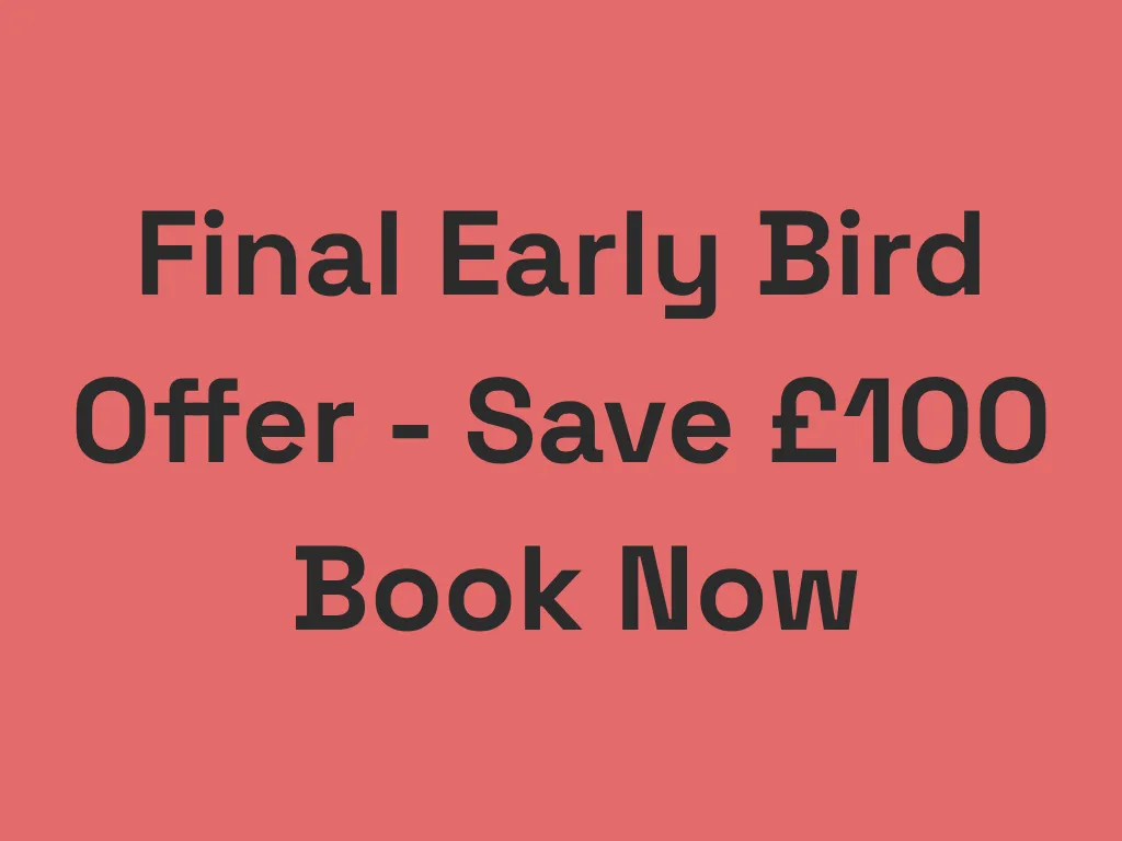 It’s your last chance to save £100 – register by Friday 15 May 2026