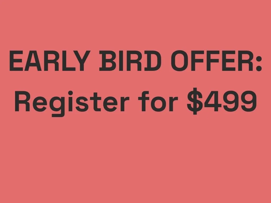Book your attendee ticket by September 4. Plus, save 20% on each additional registration.